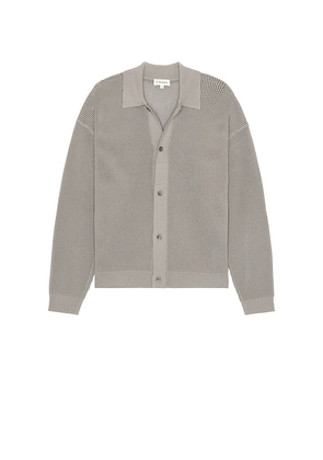 FRAME Open Knit Cardigan in Light Grey. Size S. Also in L.