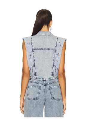 IRO Rosye Vest in Blue. Size 36/4. Also in 38/6, 40/8.
