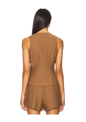 HEARTLOOM Campari Vest in Brown. Size M. Also in XS, S, L.