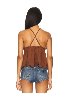 Free People Sunny Days Cami in Brown. Size S. Also in M.