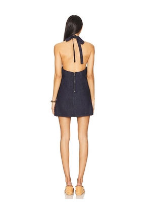 Free People Trevi Denim Mini Dress in Blue. Size M. Also in XS, S, L, XL.