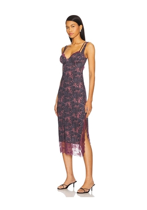Free People x Intimately Fp Party Crasher Midi Slip Dress in Mauve,Grey. Size M. Also in L, XL.