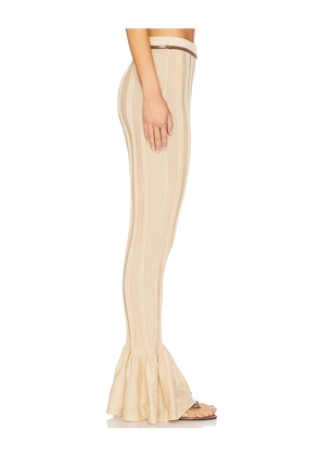 ISA BOULDER Pleatflare Pants in Beige. Size S. Also in XL.