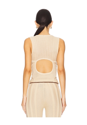 ISA BOULDER Rider Top in Beige. Size L. Also in M.