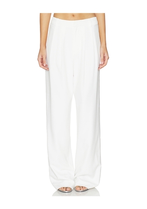 Kate Barton Wool Cotton Pleat Trouser in Ivory. Size 0. Also in 10, 2, 4, 6, 8.