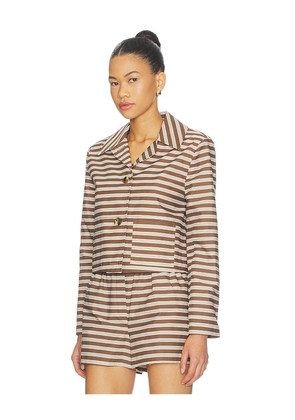 Milkwhite Jacket in Brown,White. Size L. Also in XS, S, M.