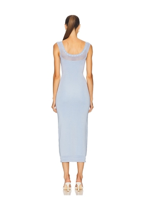Helsa Brie Midi Dress in Baby Blue. Size M. Also in S, XL.