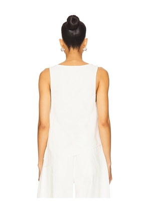 GRLFRND Marion Tencel Side Tie Top in White. Size M. Also in L, XL.