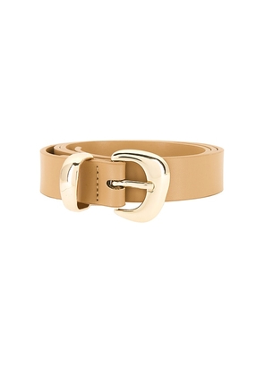 Good American Skinny Bold Buckle Belt in Tan. Size M/L. Also in XL.