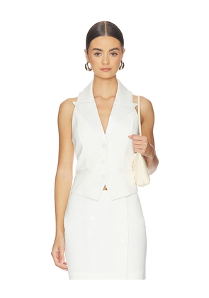 L'AGENCE Tomi Tux Vest in White. Size 0. Also in 4, 6, 8.