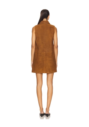FRAME The Suede City Shift in Brown. Size 4. Also in 2, 6.