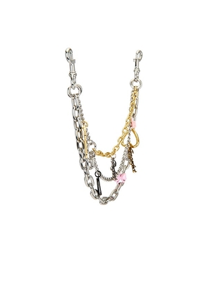 Marc Jacobs The Shoulder Strap in Metallic Silver.