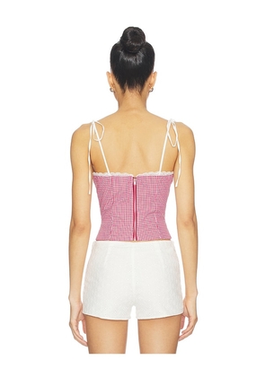 MORE TO COME Roslyn Top in Red,White. Size L. Also in XXS, XS, S, M, XL.