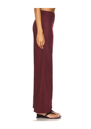 FAITHFULL Syna Pant in Burgundy. Size M. Also in S, XS.