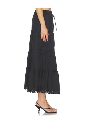 MORE TO COME Angela Maxi Skirt in Black. Size L. Also in XXS, XS, S, M, XL.