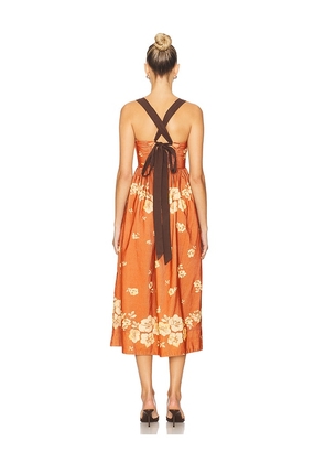 Free People Until Dawn Midi Dress in Orange. Size M. Also in XS, S.