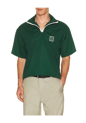 Oyster OTC On Court / Off Court Polo in Dark Green. Size L. Also in M, S, XL/1X, XXL/2X.