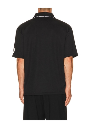 Oyster Net Polo in Black. Size L. Also in S, M, XL/1X, XXL/2X.