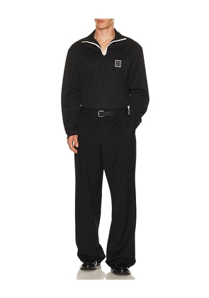 Oyster OTC On Court / Off Court Longsleeve Polo in Black. Size L. Also in S, M, XL/1X, XXL/2X.