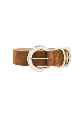 L'AGENCE Tobar Leather Belt in Brown. Size L. Also in S, M.