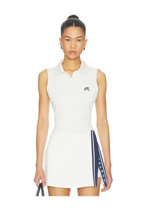 Malbon Golf Claudio Polo Top in White. Size L. Also in M, S, XL, XS.