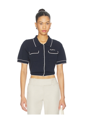 Malbon Golf Jacqueline Polo Top in Navy. Size L. Also in M, S, XL, XS.
