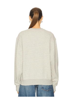 GRLFRND Essential Crew Neck Sweatshirt in Light Grey. Size M. Also in S, XS.