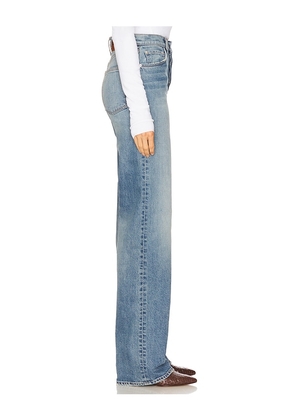 GRLFRND Brooklyn High Rise Straight in Blue. Size 24. Also in 23, 26, 27, 30, 32.