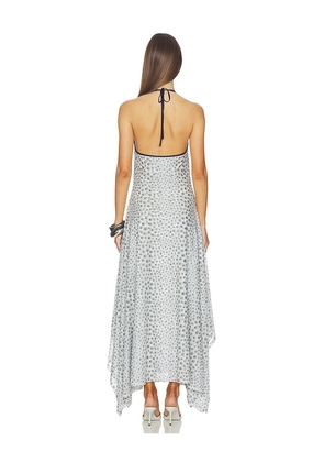 Kate Barton Halterneck Handkerchief Dress in Light Grey. Size M. Also in XS, S.