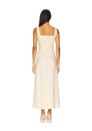 FAITHFULL Lenise Midi Dress in Ivory. Size M. Also in L, S, XL, XS.