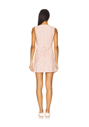 FAITHFULL Josephine Mini Dress in Pink. Size M. Also in XS, S, L.