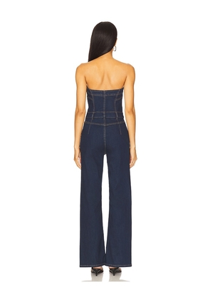 Free People x We The Free Beckett Jumpsuit In Midnight in Blue. Size 25. Also in 26, 24, 29.