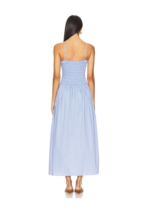 FAITHFULL Harlow Midi Dress in Blue. Size XL. Also in M.