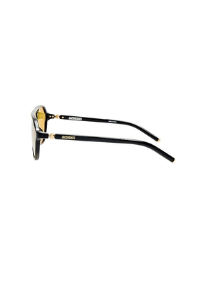 JACQUEMUS Aviator Sunglasses in Black.