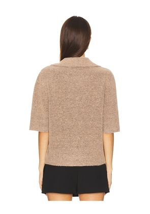 Gestuz Alpha Polo Pullover in Beige. Size L. Also in XS, S.