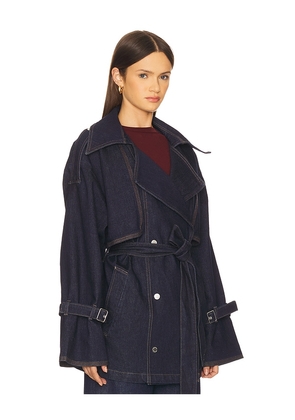 Gestuz Summer Trenchcoat in Blue. Size 36. Also in 38, 40.