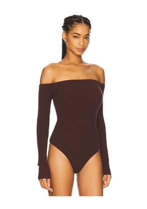 House of Harlow 1960 x REVOLVE Colette Bodysuit in Chocolate. Size M. Also in XS, S, L, XL.