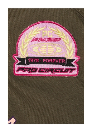 Fox Racing x Pro Circuit Oversized Fleece Hoodie in Army. Size M. Also in S, L, XL/1X.
