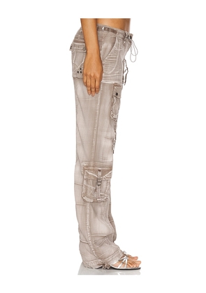 Jaded London Washed Cargo Pant in Grey. Size XL. Also in L.