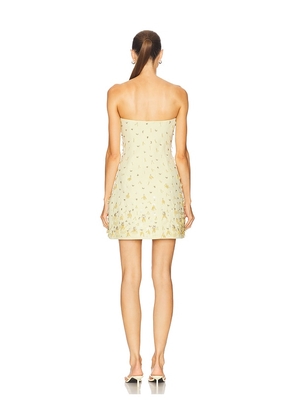 SIMKHAI Yasmin Bustier Mini Dress in Yellow. Size 12. Also in 0, 8.
