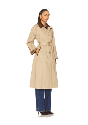 HEARTLOOM Beatriz Trench Coat in Beige. Size M. Also in XS, L.