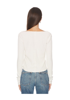 Free People Butterfly Cuff Top in Ivory. Size S. Also in M, XS.