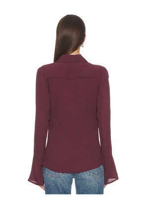Free People Melrose Top in Wine. Size M. Also in S, XS.