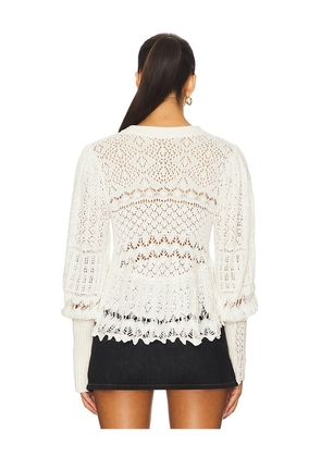 Free People Lucinda Sweater in Ivory. Size S. Also in XS, M.
