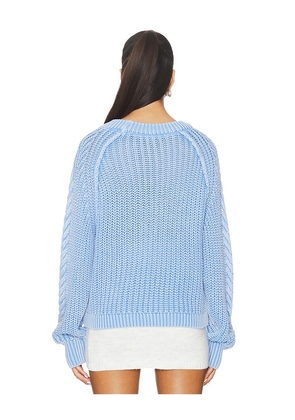 Free People Frankie Cable Sweater in Blue. Size M. Also in S.