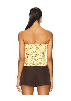 Free People x REVOLVE Scottie Tube Printed Top In Yellow Marimba Combo in Yellow. Size M. Also in XS, S.