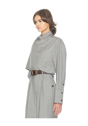 Helsa The Left Bank Layered Shirt in Grey. Size M. Also in XS, XL.