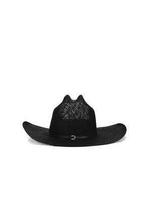 Janessa Leone Aiden Cowboy Hat in Black. Size M. Also in S.