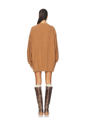 Free People x We The Free Chelsea V Neck Tunic In Muscavado in Brown. Size XS. Also in S.