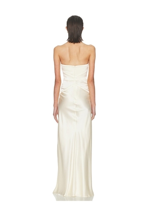 Helsa The Silk Faye Dress in Ivory. Size M. Also in L, XL.
